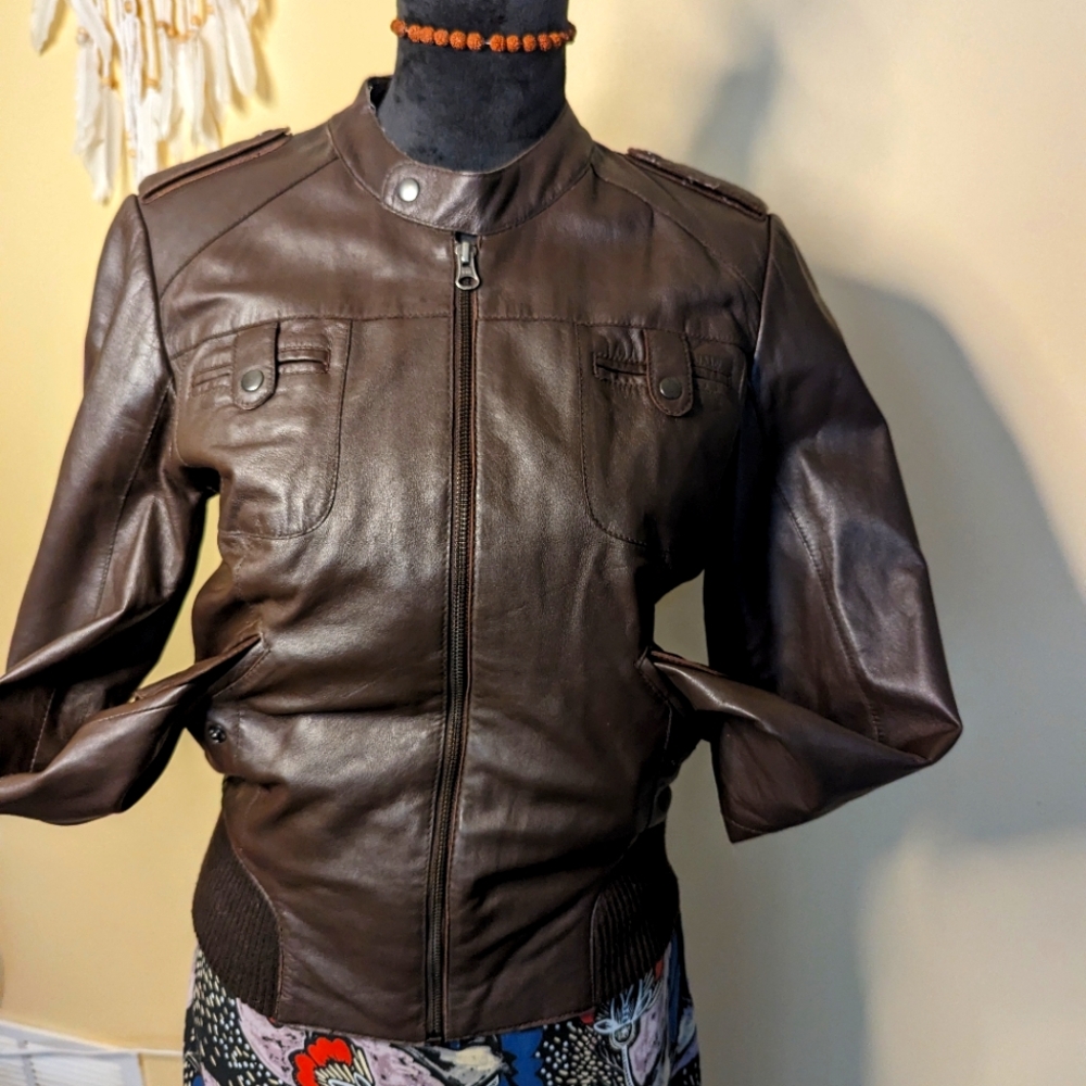 Kookaï leather motard ( Baker ) jacket